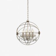 ACA LIGHTING PENDEL CATANIA 4XΕ14 CHROME METAL, CRYSTAL AD15004