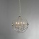 ACA LIGHTING PENDEL CATANIA 4XΕ14 CHROME METAL, CRYSTAL AD15004