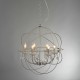 ACA LIGHTING PENDENȚĂ CATANIA 6XΕ14 METAL CROMAT, CRISTAL AD15006