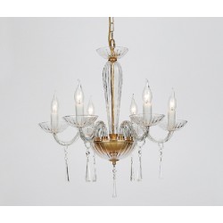 ACA LIGHTING ПОЛИЛЕЙ VIOLET 6ХΕ14 ЗЛАТО КРИСТАЛ ПРОЗРАЧЕН BLK80286PCG