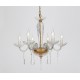 ACA LIGHTING CHANDELIER VIOLET 6XΕ14 CRYSTAL TRANSPARENT BLK80286PCG