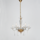 ACA LIGHTING CHANDELIER VIOLET 6XΕ14 CRYSTAL TRANSPARENT BLK80286PCG