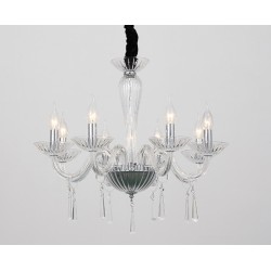 ACA LIGHTING ПОЛИЛЕЙ VIOLET 6ХΕ14 ЧЕРЕН,КРИСТАЛ ПРОЗРАЧЕН BLK80286PCC 