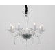 ACA LIGHTING CHANDELIER VIOLET 8XΕ14 CRYSTAL TRANSPARENT BLK80288PCC