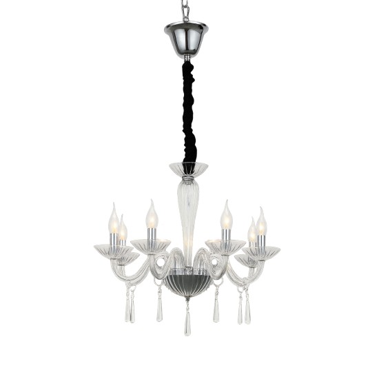 ACA LIGHTING CANDELEU VIOLET 6X14 CRISTAL TRANSPARENT BLK80286PCC