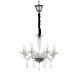 ACA LIGHTING CHANDELIER VIOLET 8XΕ14 CRYSTAL TRANSPARENT BLK80288PCC