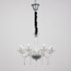 ACA LIGHTING CHANDELIER VIOLET 8XΕ14 CRYSTAL TRANSPARENT BLK80288PCC