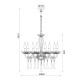 ACA LIGHTING ПОЛИЛЕЙ VIOLET 8ХΕ14 ЗЛАТО КРИСТАЛ ПРОЗРАЧЕН BLK80288PCG