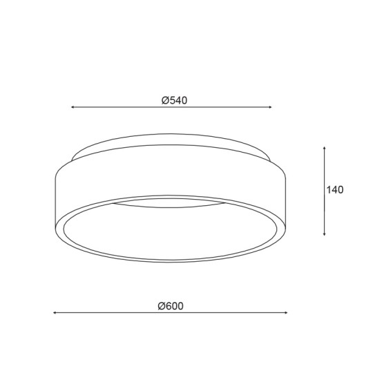 ACA LIGHTING LED TAVANET APOLLO 48W CCT 4630lm Ф60 METAL/PVC BR81LEDC60BKCCT