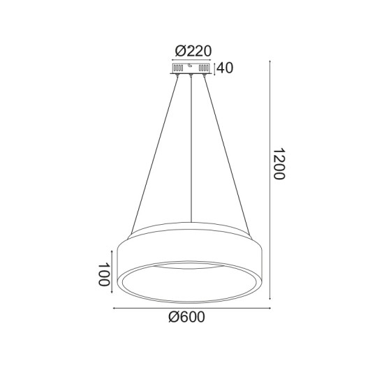 ACA LIGHTING LED APOLLO 48W CCT 4630lm Ф60 METAL/PVC BR81LEDP60BKCCT