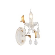 ACA LIGHTING АПЛИК SARDINIA 1ХЕ14 АНТИЧНО БЯЛО/ЗЛАТО DL9341WWG