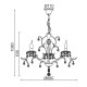 ACA LIGHTING CHANDELIER SARDINIA 3ХЕ14 ANTIQUE/RUST DL9343PWG
