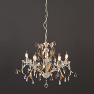 ACA LIGHTING CHANDELIER SARDINIA 5XE14 ANTIQUE/RUST DL9345PWG