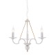 ACA LIGHTING CHANDELIER GEISHA 3XE14 ANTIQUE WHITE, CRYSTAL DL9363PWG