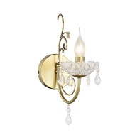 ACA LIGHTING WALL LAMP FABERGE 1XΕ14 BRONZE,CRYSTAL DLA12151W