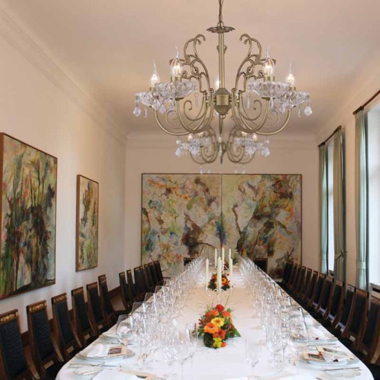 ACA LIGHTING CHANDELIER FABERGE 3XΕ14 BRONZE,CRYSTAL DLA12153P