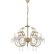 ACA LIGHTING CHANDELIER FABERGE 5XΕ14 BRONZE,CRYSTAL DLA12155P