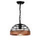 ACA LIGHTING PENDANT TESLA 1xE27 WOOD + BLACK EG841P26B