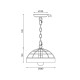 ACA LIGHTING PENDANT TESLA 1xE27 WOOD + BLACK EG841P26B