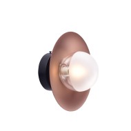ACA LIGHTING WALL LAMP HYDRA 1XG9 COPPER/BLACK METAL HL4301W20BC