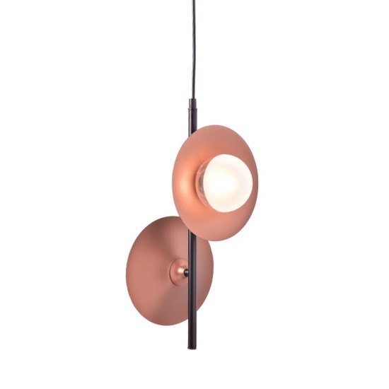 ACA LIGHTING CHANDELIER HYDRA 2XG9 COPPER/BLACK METAL HL4302P27BC