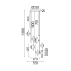 ACA LIGHTING LUSTRAR HYDRA 6XG9 COPPER/BLACK METAL HL4306P53BC