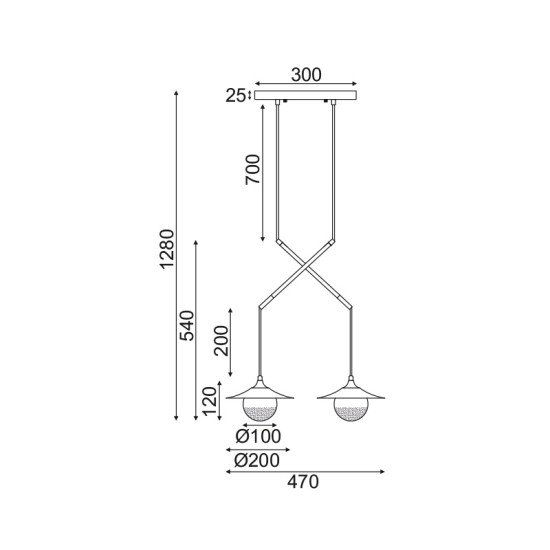 ACA LIGHTING LUSTRAR LAYLA  ALAMA  2XG9 HL4312P46BB