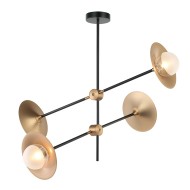 ACA LIGHTING CHANDELIER LAYLA 2 4XG9 BRASS HL4324C84BB