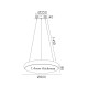 ACA LIGHTING PENDULE LED KALLISTA 70W CCT 5600lm Ф70 METAL/PVC NEGRU HM27LEDP80BKCCT