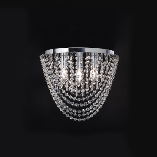 ACA LIGHTING CEILING MISSY CRYSTAL 4XΕ14 CHROME MISSY404C