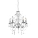 ACA LIGHTING CHANDELIER DUMAS 5XΕ14 CHROME METAL, CRYSTAL ACRYLIC SF63185