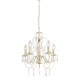 ACA LIGHTING CHANDELIER DUMAS 5XΕ14 METAL BEIGE, CRYSTAL ACRYLIC SF63185PWG