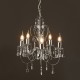 ACA LIGHTING CHANDELIER DUMAS 5XΕ14 CHROME METAL, CRYSTAL ACRYLIC SF63185