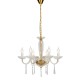 ACA LIGHTING CHANDELIER VIOLET 6XΕ14 CRYSTAL TRANSPARENT BLK80286PCG