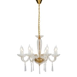 ACA LIGHTING ПОЛИЛЕЙ VIOLET 8ХΕ14 ЗЛАТО КРИСТАЛ ПРОЗРАЧЕН BLK80288PCG