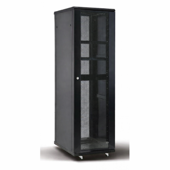 RACK 19" КОМУНИКАЦИОНЕН ШКАФ СТОЯЩ ПЕРФОРИРАНА ВРАТА 42U W600/D800/H2000