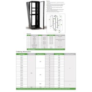 RACK 19" СЪРВЪРЕН ШКАФ СТЪКЛEНА ВРАТА 42U W600/D1000/H1000
