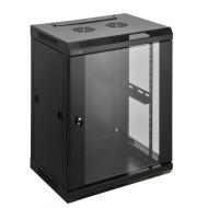 RACK 19" КОМУНИКАЦИОНЕН ШКАФ СТЕНЕН СТЪКЛЕНА ВРАТА 18U W600/D600/H900