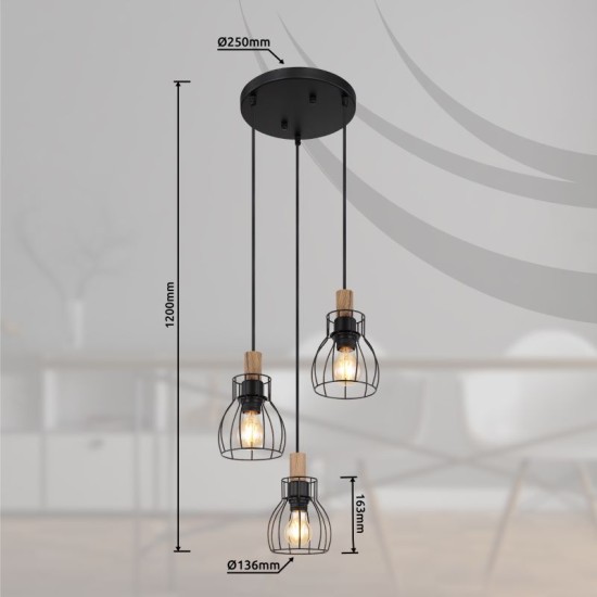 GLOBO PENDANT LAMP MINA 15326-3H1