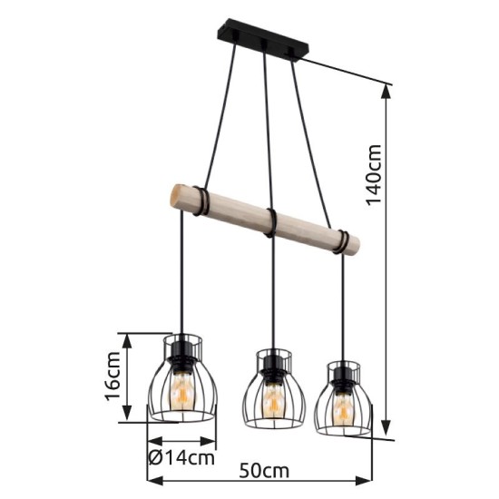 GLOBO PENDANT LAMP MINA 15326-3H