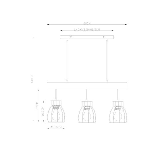 GLOBO PENDANT LAMP MINA 15326-3N