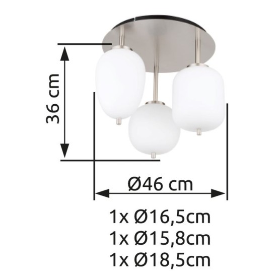GLOBO CANDELABRU BLACKY 1 15345-3DMM