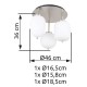 GLOBO CANDELABRU BLACKY 1 15345-3DMM