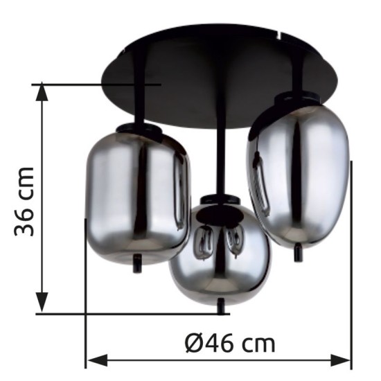 GLOBO CANDELABRU BLACKY 15345-3D