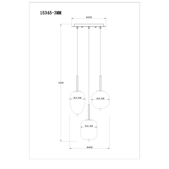 GLOBO PENDUL BLACKY I 15345-3MM
