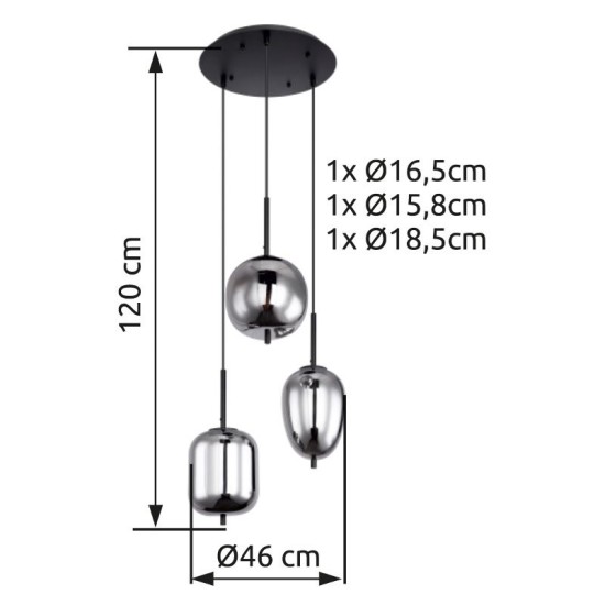 GLOBO ПОЛИЛЕЙ BLACKY 15345-3