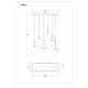 GLOBO PENDANT CHANDELIER BLACKY  15345-6