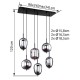 GLOBO PENDANT CHANDELIER BLACKY  15345-6
