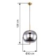 GLOBO PENDUL BLACKY I 15345H1MM