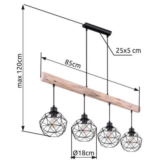 GLOBO PENDUL THEODOR 15416-4